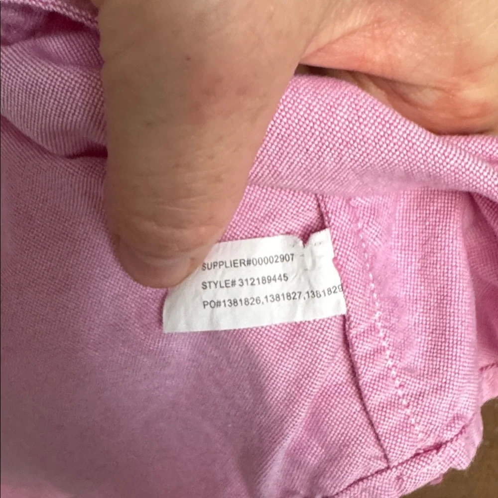 Ralph Lauren Pink Button Down Shirt with Satin Collar Detail size 4